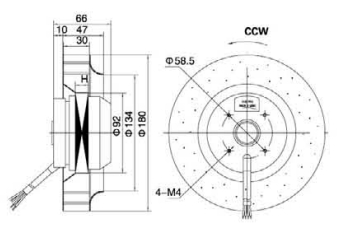 Чертеж YWF-2E-92/15-B-L180/30